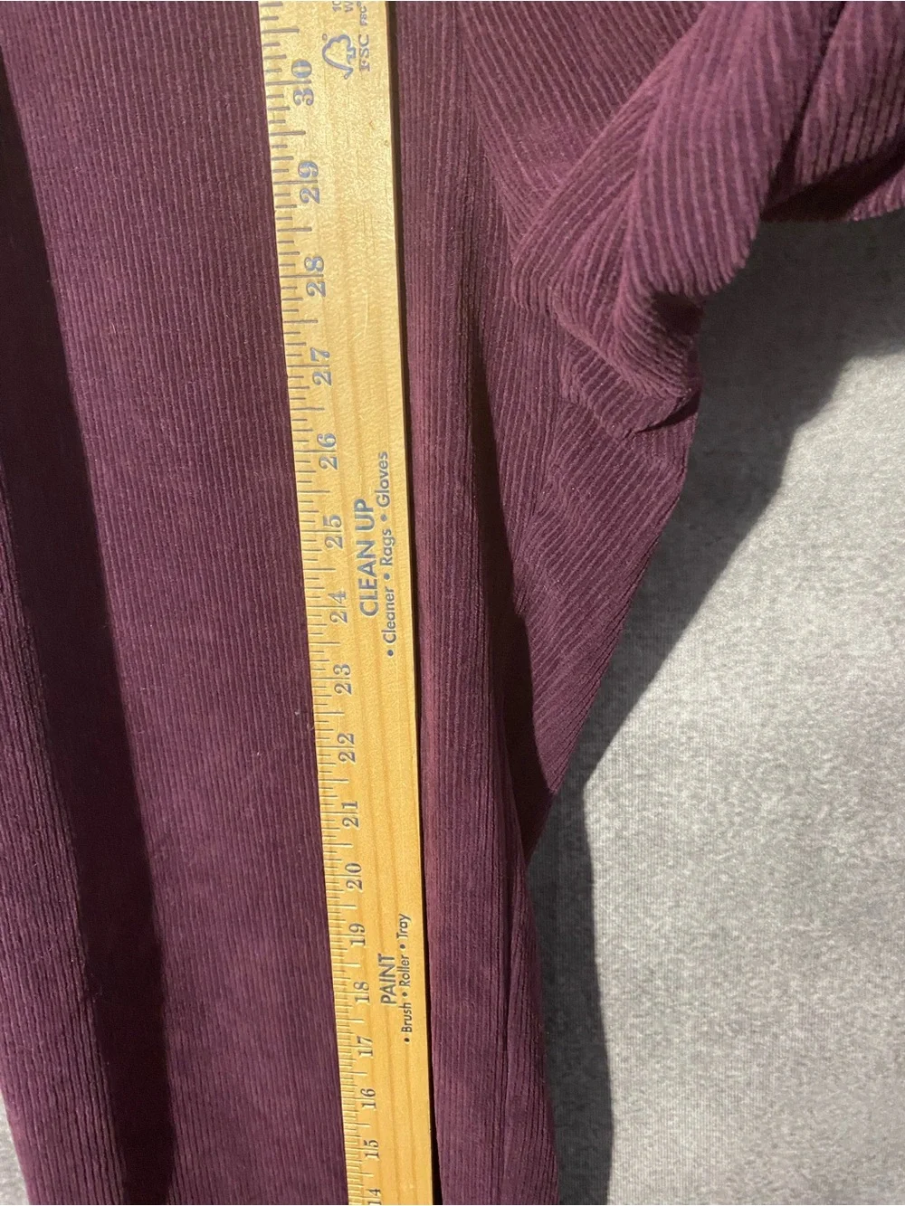 Lands End Womens M 10 12 Corduroy Pants Elastic Waist Pull On Pocket Plum